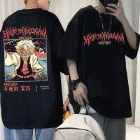 Kaus Gambar Dua Sisi Kimetsu No Yaiba, T-Shirt Longgar Manga Mode Musim Panas Untuk Pria S-4XL-5XL-6XL