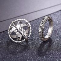 Metamorphic Astronomical Ball Ring for Men and Women Reversed Metamorphic Cosmic Ball Ring Retro Style Couple Necklace Jewelry