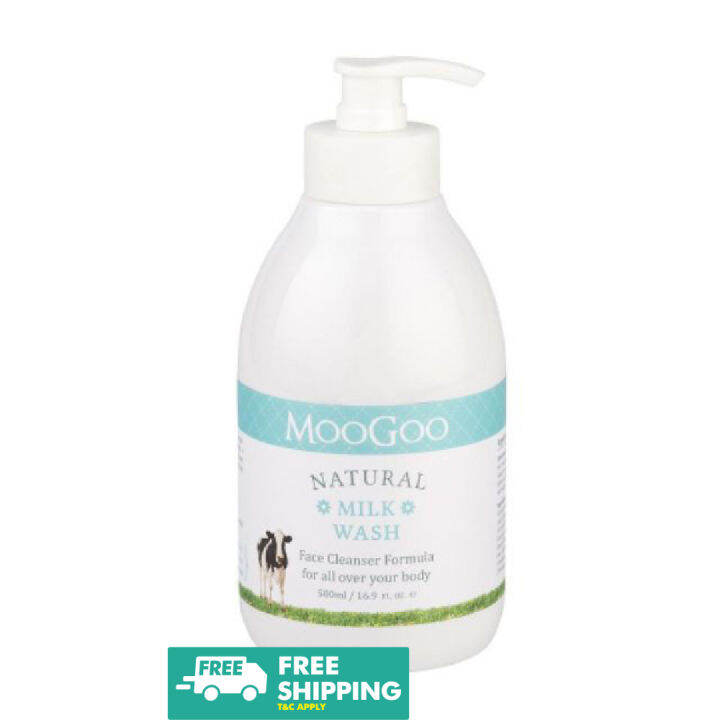 Alpro Pharmacy Moogoo Natural Milk Wash 500ml (Face & Body Wash) Lazada