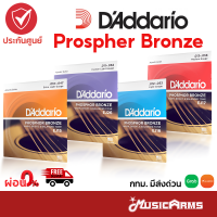 [ซื้อ3 ส่งฟรี] DAddario Phosphor Bronze สายกีตาร์โปร่ง เบอร์ 10 / 11 / 12 / 13 ของแท้100% Music Arms