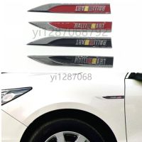 Hot New 2pcs car ralli Art blade leaf board metal stickers B-132