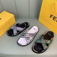 High-End FD Home Slippers Mens Cowhide Graffiti Flip-Flops Outdoor Sandals Indoor Non-Slip Bathroom Slippers Beach Shoes