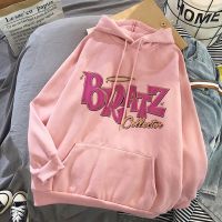 เครื่องแต่งกายแนวสตรีทฮาราจูกุผู้หญิงพิมพ์ลายตัวอักษร Bratz Y2k แขนยาว Hoodie วินเทจเด็กผู้หญิงแนวสตรีทเสื้อฮู้ดแขนยาวลำลองฤดูหนาวเกาหลี90S