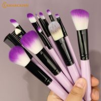 Hot 13 Pcs ชุดแปรงแต่งหน้าสีม่วง Professional Super Soft Blush Brush Foundation คอนซีลเลอร์ขนตาความงามแปรงแต่งหน้า Cosmetic