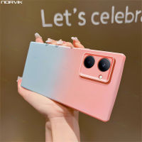 NORVIK N23-D1เคสซิลิโคน TPU แบบนิ่มสำหรับ Realme C33สีลูกกวาดแบบด้านไล่ระดับสีแบบเคสโทรศัพท์แฟชั่น