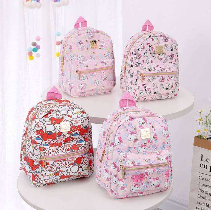 sanrio-mymelody-hellokitty-backpack-for-kids-student-large-capacity-waterproof-printing-leisure-multipurpose-bags