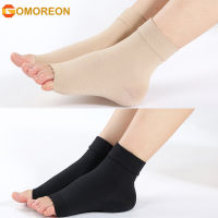 1Pair Ankle Compression Sleeve Socks for Women Men 30-40 mmHg Compression Ankle Support Brace Open Toe Socks for Relief Massage