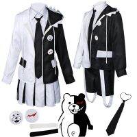 ชุดคอสเพลย์อนิเมะเครื่องแต่งกายคอสเพลย์ชุดผู้หญิงชุดคอสเพลย์อนิเมะ Monokuma เครื่องแบบ Super Danganronpa สำหรับผู้ชายผู้หญิงฮาโลวีน