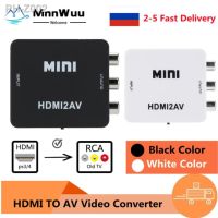 MnnWuu HDMI-compatible TO AV Scaler Adapter HD Video Composite Converter Box HD to RCA AV/CVSB L/R Video 1080P Support NTSC PAL