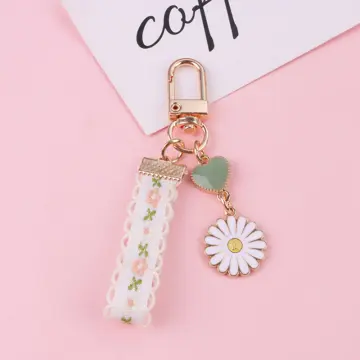 Last 1 Charm Coach Bee Flower Key Fob Keychain