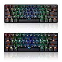 J9YK600 Mechanical Keyboard 61 Keys RGB Backlight 2.4G+ Wired Dual Mode 60% Compact Mechanical Keyboard