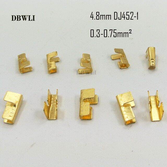 100/200/500/Pcs UShaped Copper Wire Crimps H62 Brass Wire Buckle Fascia Butt Terminal Quick