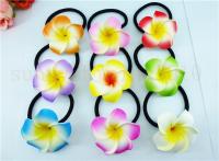 【YD】 Wholesale  flower hair ribbons foam hawaiian plumeria elastic Hawaiian frangipani band