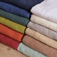 ▣ 130x50cm thin solid color Sand washing treatment cotton linen cloth slub soft fabric diy dress robes clothing handmade