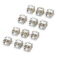 Lot of 12Pcs Replacement USB Connector Socket Type B Female Right Angle