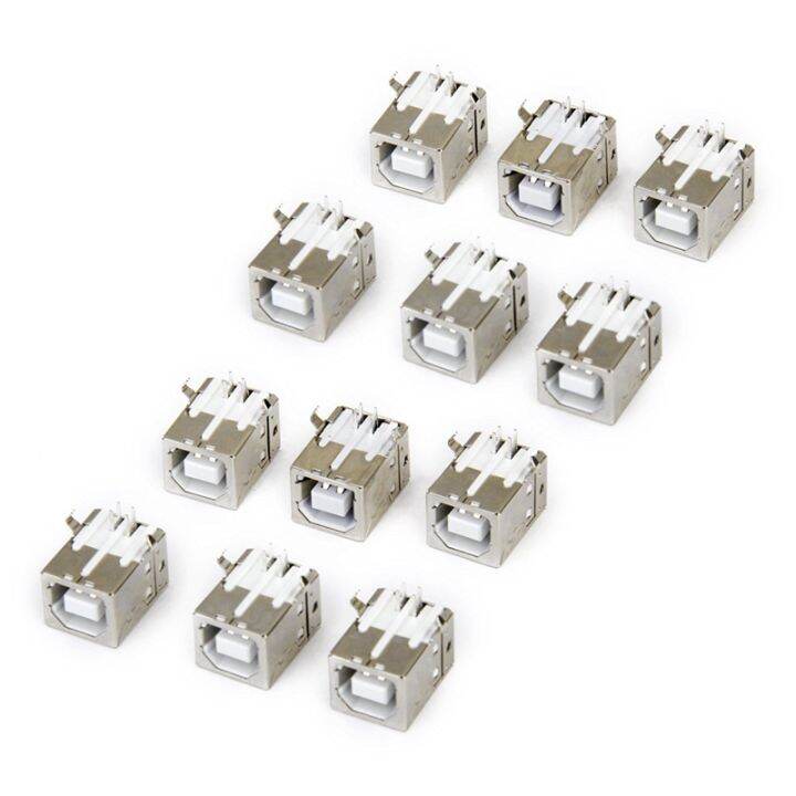 Lot Of 12Pcs Replacement USB Connector Socket Type B Female Right Angle ...