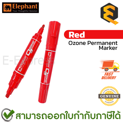 Elephant Ozone Permanent Marker Red Ink ปากกาเคมี ปากกามาร์คเกอร์ สีแดง ของแท้