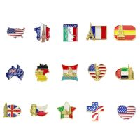 【DT】hot！ Brooches Flag Souvenir Memory Zinc Alloy Pins Demin Jacket Buckle Badge