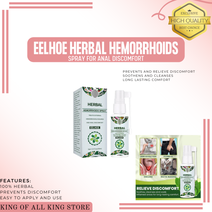 100 Effective Eelhoe Natural Herbal Hemorrhoids Spray Original Gamot Sa Almoranas Treatment 6397