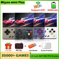 Miyoo Mini Plus วิดีโอเกมคอนโซล3.5นิ้ว Linux ระบบ128GB เครื่องเล่นเกม35000เกมคลาสสิก Gaming Emulator สำหรับ Mamefcps