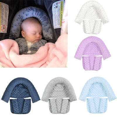 Baby Kids Car Safety Soft Sleeping Head Support Pillow Baby Carseat Neck Protection Headrest With Matching Seat Belt Strap Cover