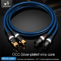 HIFI xlr cable occ silver plated 2xlr balance cable xlr male to female microphone condenser microphone microphone cable