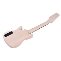 ammoon Children ST Style Unfinished DIY Electric Guitar Kit Basswood Body Maple Wood Neck Rosewood Fingerboard