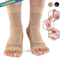 1Pair Plantar Fasciitis Socks Sleeves 30-40mmHg Compression Sock for Ankle Support, Injury Recovery, Eases Swelling Women Men