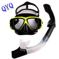 Optical Myopia Scuba Diving Snorkel Set กระจกนิรภัย,แว่นตาว่ายน้ำด้านบนแห้งสายตาสั้นเลนส์สายตาสั้น