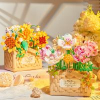 Compatible with Lego building blocks flower assembly bouquet sunflower toy rose eternal flower birthday gift for girls toys