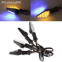 1PC Universal 12LED Amber Blue Double Color Motorcycle Turn Signal Indicator Light Blinker For Motorcycle Motorbike Off Road