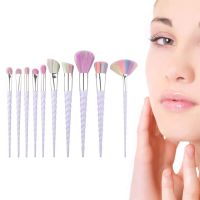 【DT】 hot Professional Makeup Brushes Set Unicorn Foundation Powder Contour Eyeshadow Cosmetic Brush Diamond Mermaid Blending Beauty Tools