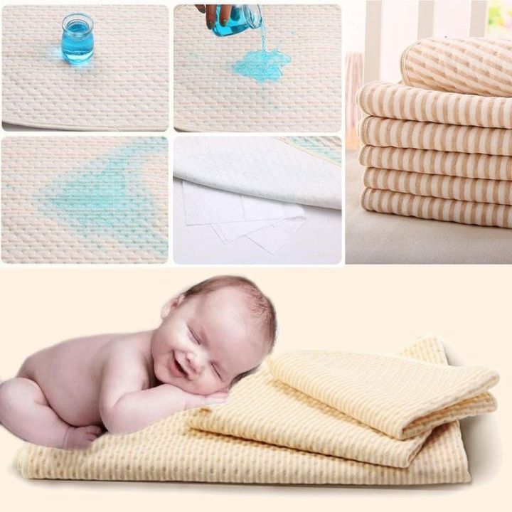 baby-changing-mat-waterproof-diaper-nappy-urine-pad-cover-natural-organic-cotton-stroller-bed-sheet