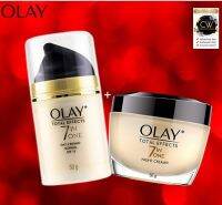 ส่งฟรี !! [ขายดี] OLAY โอเลย์ Total Effects สูตรป้องกันริ้วรอย เดย์ครีม 50g + ไนท์ครีม 50g | 7-in-1 Day + Night Cream 50g+50g ส่งฟรี โดยเก็บคูปองส่งฟรีได้ที่หน้าร้านะ