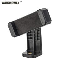 WALKINGWAY Tripod Mount Adapter Cell Phone Clip Holder Vertical 360 Stand with 1/4 screw hole Adjustable Clamp for Smartphones Selfie Sticks