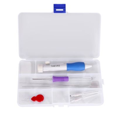 Embroidery Stitching Punch Needle Set Embroidery Pen with Plastic Box for Embroidery Threaders DIY Sewing, 3 Sizes