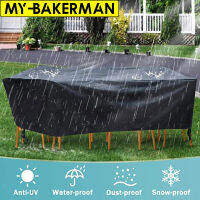 Patio Furniture Covers Waterproof 210D Oxford Rectangular Patio Table Covers Waterproof,Windproof &amp; Anti-UV Sofa Covers