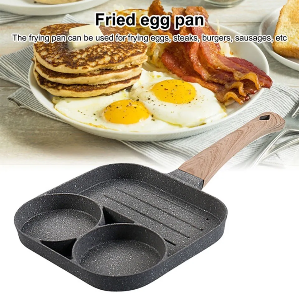 2/4-Hole Frying Pot Pan Thickened Omelet Pan Non-stick Egg Pancake Steak  Pan Cooking Egg Ham Pans Dual Purpose Cookware Pan