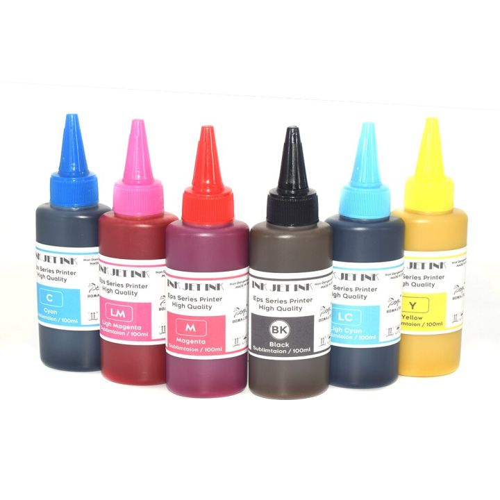 เครื่องพิมพ์1430-1410-1400-1390หมึกสำหรับ-epson-ระเหิดเติมได้6สี100มล