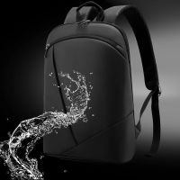 IKE MRATI Thin Laptop Backpack Men Bag 15.6 Inch Business Bag Women Backpacks Office Work Unisex Black Backpack Slim Back Pack