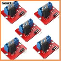 GEORG 5pcs สีแดงเเดง มอสเฟท IRF520 โมดูลไดร์เวอร์ โมดูลไดรเวอร์ MOSFET ปุ่มไดร์ฟ สำหรับ Arduino แขน MCU Arduino สำหรับเด็ก