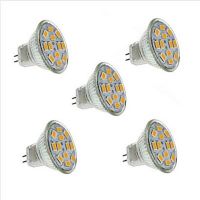 5pcs Spotlight Bulb DC12V MR11/GU4 2w/3w/5w LED Lamp Warm White/Cold White For Ceiling Lights/Window Display/Studio Light