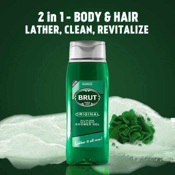 Brut Original ALLINONE Shower gel for Hair & Body Wash for Men (500mL