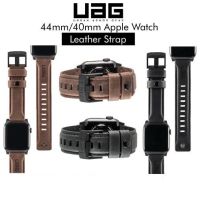 UAG สายหนังสำหรับ Apple Watch 7 /S6 /Se/ 41/45Mm 38/40Mm 42/44Mm Sport Strap1/2/3/4/5หนังพร้อมเคส TPU ฟรี