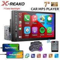 X-REAKO 1 Din Carplay Car Radio 7 HD Autoradio Multimedia MP5 Player Touch Screen Mirror Link Stereo Bluetooth 2USB FM Camera