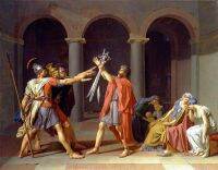 ↂ Jacques Louis David คำสาบานของ Horatii Art ฟิล์มพิมพ์ผ้าไหมโปสเตอร์ Home Wall Decor 24x36inch