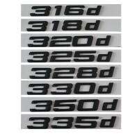 Matt Black 316d 318d 320d 325d 328d 330d 335d Car Emblems Rear Number Letters Badges for BMW 3 Series E90 E46 E91 E92 E93 F30