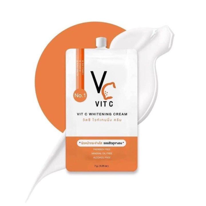 vit-c-whitening-cream-ครีมวิตามินซี-เข้มข้น-ขนาด-7g-กล่องละ10-ซอง