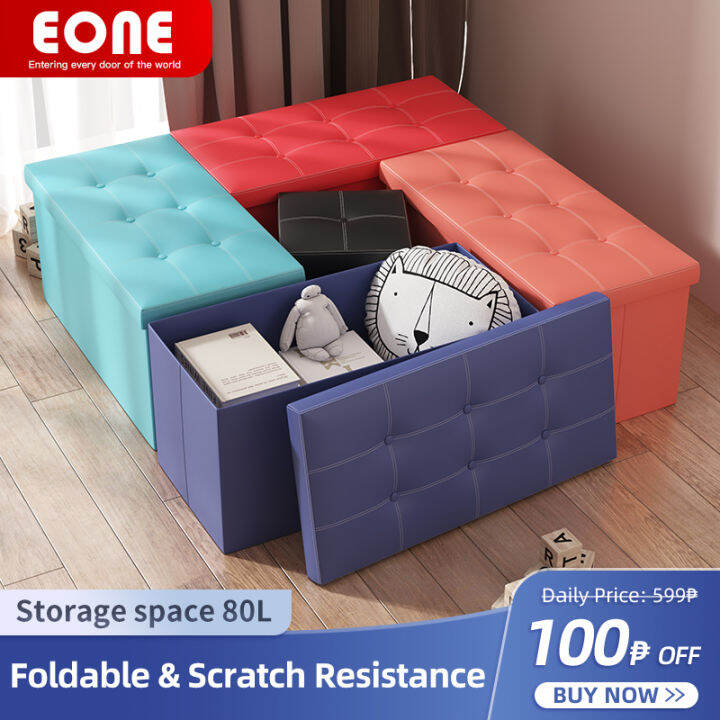 EONE Sofa Storage Stool Ottoman Sofa Folding Box Folding Storage Box