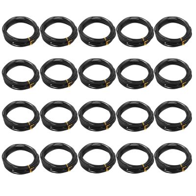 20 Rolls Bonsai Wires Anodized Aluminum Bonsai Training Wire in 5 Sizes - 1.0 mm, 1.5 mm, 2.0 mm, 2.5 mm, 3.0 mm Black